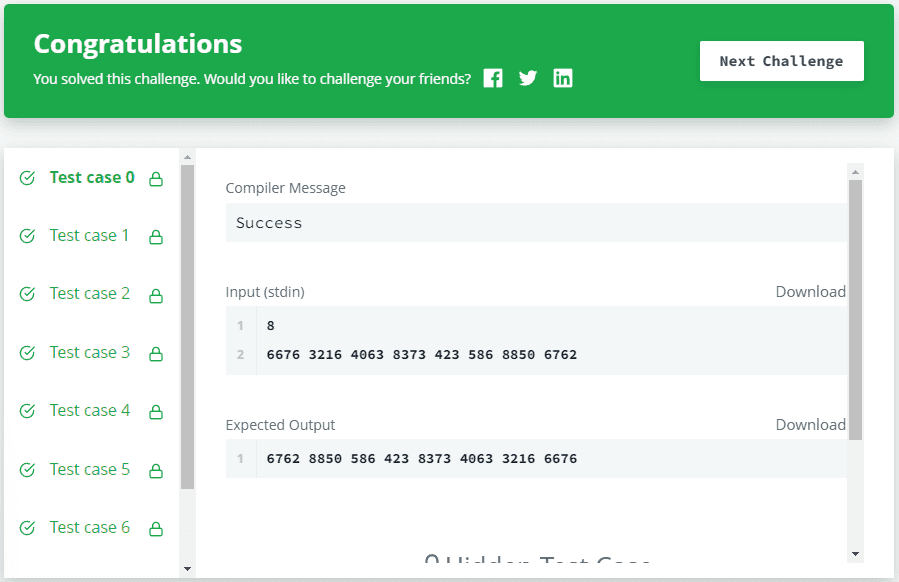 project assignment hackerrank solution